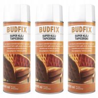 KLEJ TAPICERSKI w sprayu TAPICER do tapicerki tapicerowania 3x 400ml Budfix