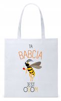 Dla Babci Babuni Prezent Torba Eco Biała Shopper Z Nadrukiem Ze Zdjęciem