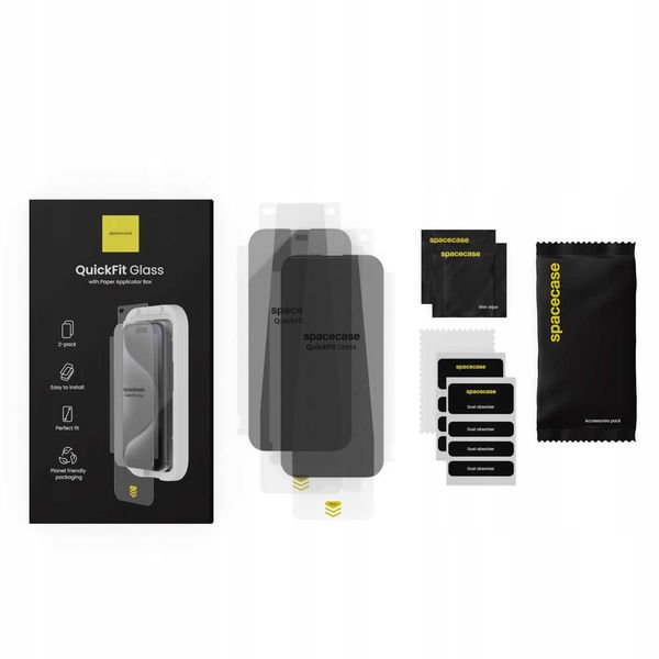 Spacecase Quickfit Privacy Glass Iphone 15 Pro zdjęcie 7