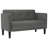 Sofa dwuosobowa Ciemnoszara 111 cm Tkanina