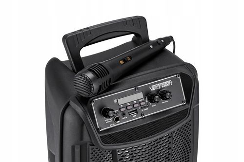 MOCNA KOLUMNA GŁOŚNIKOWA 600W PRZENOŚNA BLUETOOTH USB SD + MIKROFON na Arena.pl