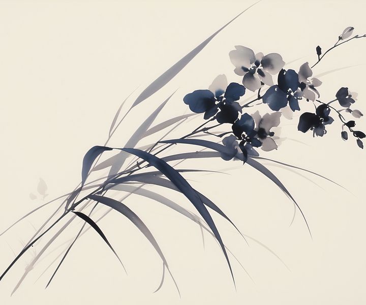 Plakat 60x50cm Orchidea w Sepii zdjęcie 1