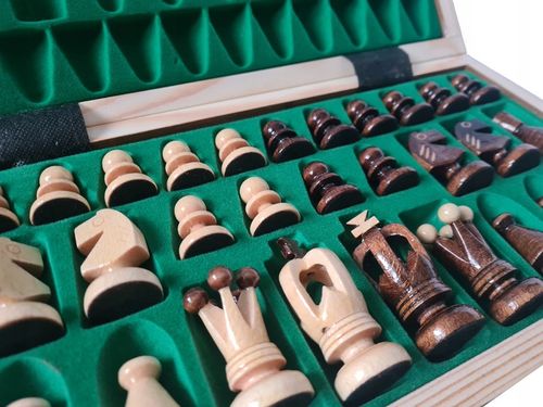 Szachy Drewniane Wypalane 35x35 cm na Arena.pl