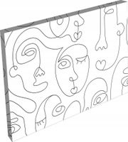 OBRAZ do pokoju salonu sypialni twarz skandynawski