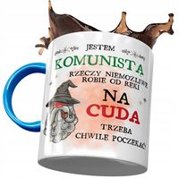 Kubek Błękitny Dla Komunisty Na Cuda Prezent Z Nadrukiem Ze Zdjęciem