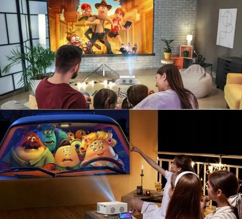 Mini Projektor iOS Android Windows Bluetooth 1080P działa z TV na Arena.pl