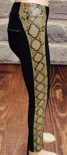 SPODNIE ESPARANTO z lampasami z imitacji skóry węża PREMIUM roz S na Arena.pl