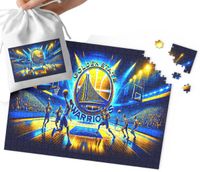 PUZZLE - Golden State Warriors WZORY DLA FANA KOSZYKÓWKI 110EL + WORECZEK