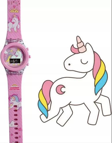 zegarek elektroniczny UNICORN jednorożec LED dla dziewczynki dziecka dzieci na Arena.pl