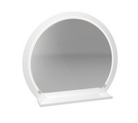 Nowoczesne Lustro Wiszące Ścienne 68 cm Biały Połysk SIKKO ML