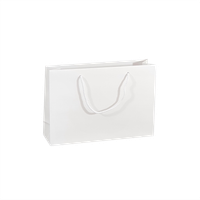 Torba papierowa , 35 x 10 x 24 cm, 15 szt. Kraftlux eko biała AWIH