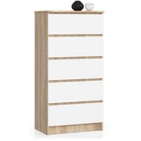 Komoda do sypialni, 5 szuflad, STILO, 60x40x121 cm | TYLETEGOTU