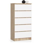 Komoda do sypialni, 5 szuflad, STILO, 60x40x121 cm | TYLETEGOTU