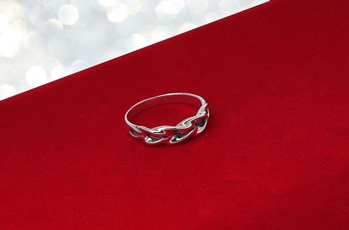 SREBRNA OBRĄCZKA PLECIONA AŻUROWA WARKOCZ 925 r9 na Arena.pl