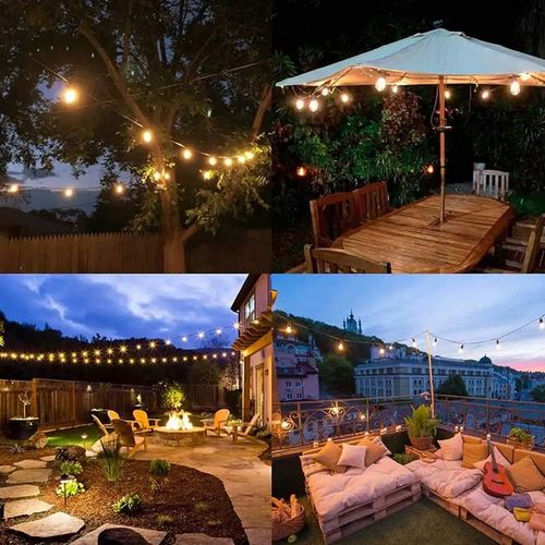 GIRLANDA OGRODOWA zewnętrzna ŁAŃCUCH ŚWIETLNY 15m + ŻARÓWKI 15x E27 LED na Arena.pl