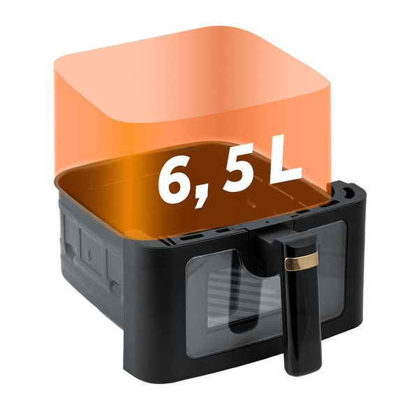 Frytkownica beztłuszczowa Air fryer Berdsen BD-655 czarna zdjęcie 6