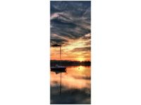 40X100CM ZACHÓD SŁOŃCA JEZIOREM OBRAZ PION