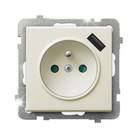 GNIAZDO Z ŁADOWARKĄ USB A 5V 2,1A OSPEL SONATA GP-1RZPUSB/m/27 ECRU