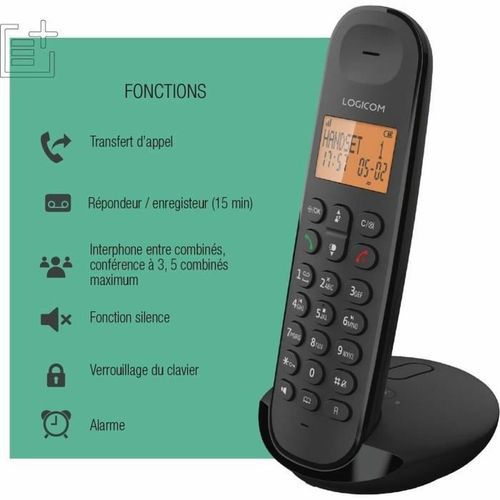 Telefon Stacjonarny Logicom DECT ILOA 155T SOLO Czarny na Arena.pl