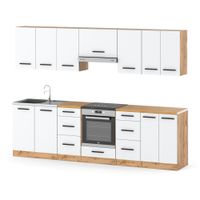 Meble Kuchenne Modułowe Nowoczesne Pojemna Kuchnia Roma 2.8m Szafki Białe