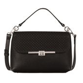 Torebka skórzana Canaletto z klapką o wzorze plecionki TD853s33t1