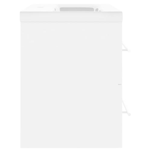 Szafka z wbudowaną umywalką, biała, płyta wiórowa na Arena.pl