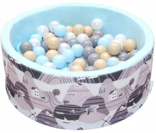 Suchy basen z piłkami kulkami 200szt dla dzieci piłeczkami 80x30 kojec na Arena.pl