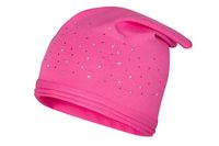 BROEL Susanita czapka chustka dla dziewczynki wiskoza cekiny różowa 44-46
