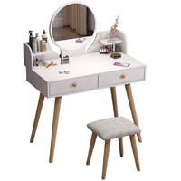 TOALETKA KOSMETYCZNA Z LUSTREM MAKIJAŻ BIAŁA DUŻA Z SZUFLADAMI LOFT 80 CM