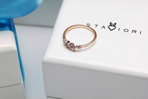 Złoty pierścionek PZD5400 - Diament na Arena.pl