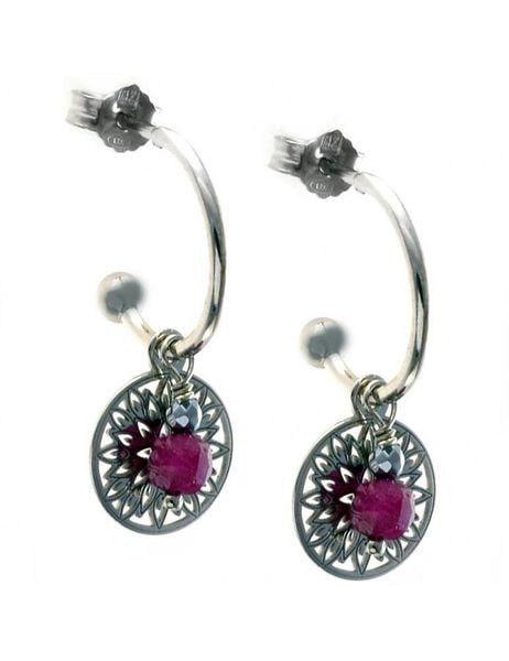 Kolczyki MARBELLA Rubin 925 zdjęcie 1