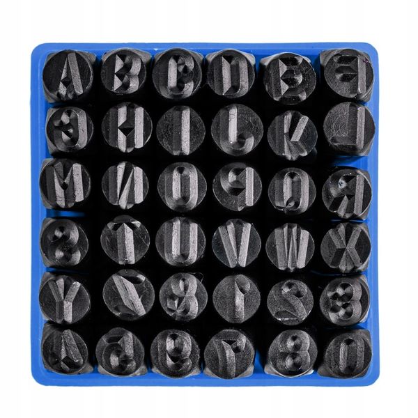ZNACZNIKI NUMERATORY 36 NUMERATOR LITERY CYFRY 8mm zdjęcie 3