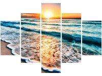 OBRAZ ZACHÓD SŁOŃCA PLAŻY CANCUN