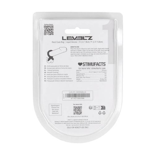 Pencil Liquid Silicone Cockring - Black na Arena.pl