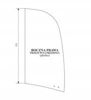 Szyba boczna prawa JCB 8040, 8045, 8050 827/80364