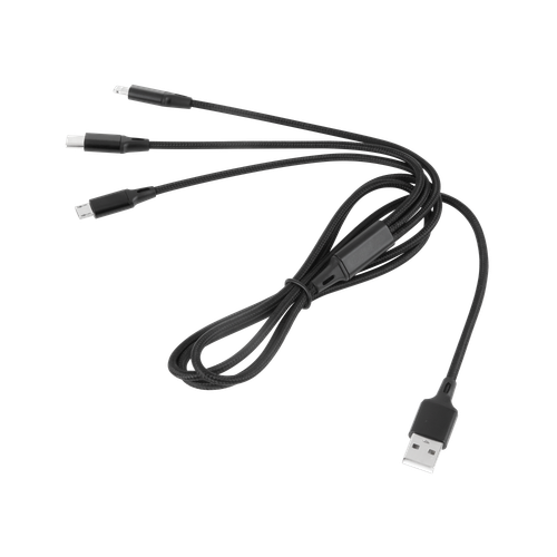 Kabel USB 3w1 - micro USB USB C Lighting 100 cm na Arena.pl
