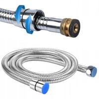 WĄŻ PRYSZNICOWY ROZCIĄGLIWY 150 - 175cm stal CHROM do sluchawki