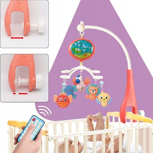 KARUZELA KARUZELKA DO ŁÓŻECZKA PROJEKTOR PILOT GRZECHOTKI 100 MELODII TIMER na Arena.pl