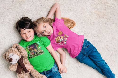 KOSZULKA DZIECIĘCA T-SHIRT Z NADRUKIEM - BAJKI I O BLUE - L 146-152 na Arena.pl