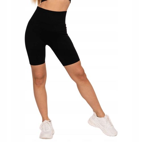 Czarne Kolarki KRÓTKIE LEGGINSY DAMSKIE Push-Up Wysoki Stan MORAJ L/XL na Arena.pl