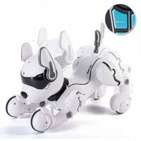 Robot jeżdżący BOUNN biały plastikowy z dźwiękiem i podświetleniem LED