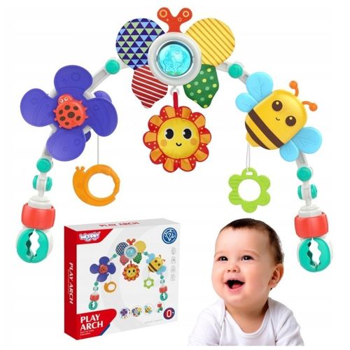 PAŁĄK ŁUK ZAWIESZKA SENSORYCZNA GRZECHOTKA ŁÓŻECZKA WÓZKA FOTELIKA GRYZAKI na Arena.pl