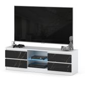 Szafka rtv stolik 4 szuflady nowoczesna do salonu 138cm biały san sebastian