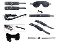 secret desires black bdsm kit 8pcs
