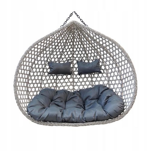 KOSZ WISZĄCY PODWÓJNY DWUOSOBOWY KOKON HUŚTAWKA SZARY ARUBA na Arena.pl