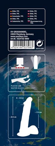 duże giętkie realistyczne dildo przyssawka 22,5 cm na Arena.pl