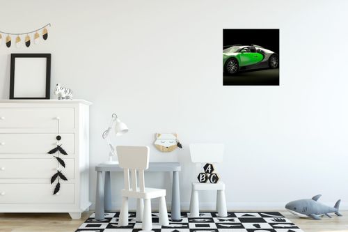 Obraz Na Płótnie 30X30 Zielone Bugatti Veyron na Arena.pl