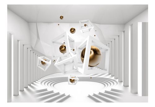 Fototapeta - Geometryczny korytarz  100x70 na Arena.pl