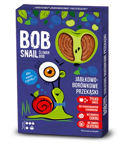 BOB SNAIL Przekąska jabłko borówka 60 g na Arena.pl