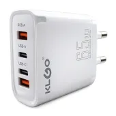 Szybka ładowarka sieciowa usb-a usb-c1 usb- c2 65w QC uniwersalna